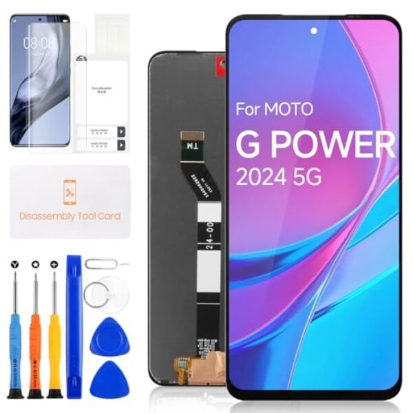 Tela de substituição para Moto G Power 5G 2024 para Moto G Power 5G 2024 Display LCD XT2415 XT2415-1 Montagem de vidro com tela sensível ao toque com peça de reparo