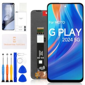 Tela LCD para Motorola Moto G Play 5G 2024 Substituição de tela LCD 16.5 cm XT2413-1 XT2413-2 XT2413 para Moto G Play 5G 2024 Display Touch Screen Digitalizador Assembléia com ferramentas de reparo