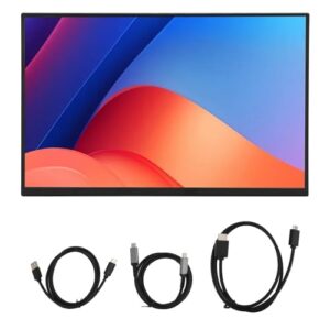 Tela Portátil 2k de 13,3 Polegadas Com Suporte, Taxa de Atualização de 60 Hz, Painel IPS para Telefone Laptop, Tela Amigável para Olhos Com Baixa Luz Azul, para Reuniões de
