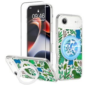 tharlet Capa magnética para iPhone Air (6,7 polegadas) – com suporte magnético invisível com anel de vedação transparente, proteção contra quedas de grau militar à prova de choque | Design elegante