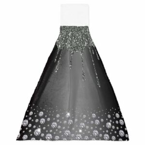 Toalhas de mão de cozinha com laços abstrato brilhante diamante absorvente pano de prato pano de lavagem macio para banheiro lavanderia, conjunto de 1, pedras em fundo preto gradiente