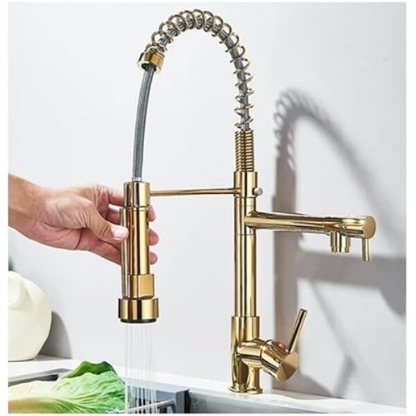 Torneira Gourmet 50cm com Misturador Monocomando de Bancada (DOURADO) EXPRAY EXTENSOR