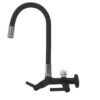 Torneira Gourmet Bica Móvel Preta Parede Com Saída P/ Filtros Máquinas Lava Louças ou roupas 3/4
