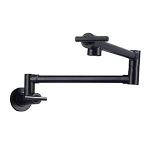 Torneiras para enchimento de panelas de cozinha montadas na parede, torneira giratória multifuncional universal telescópica dupla alça de água fria, torneira de cozinha pias de cozinha desenho de