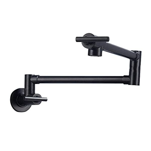 Torneiras para enchimento de panelas de cozinha montadas na parede, torneira giratória multifuncional universal telescópica dupla alça de água fria, torneira de cozinha pias de cozinha desenho de