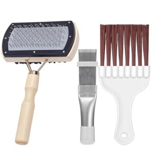 Trio de escovas de limpeza de barbatana de ar condicionado, ferramentas de manutenção de bobina AC, pente de barbatana de aço inoxidável, escova macia e removedor de gunk de dupla face para mini