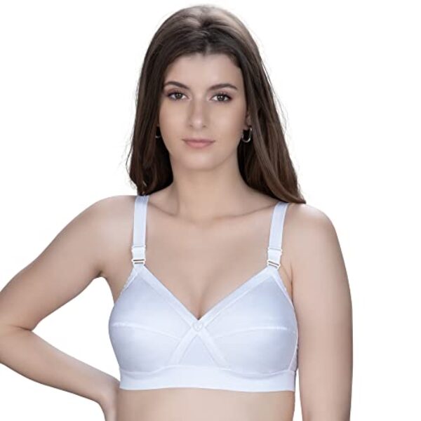 TRYLO Sutiã feminino Krutikaplain, opaco, Branco, 46H