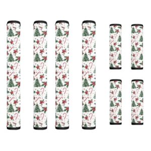 Tutolipy Capa de maçaneta de porta de geladeira de árvore de Natal decorações de geladeira de bengala doce capas de maçaneta de porta decoração de natal protetor de eletrodomésticos de cozinha