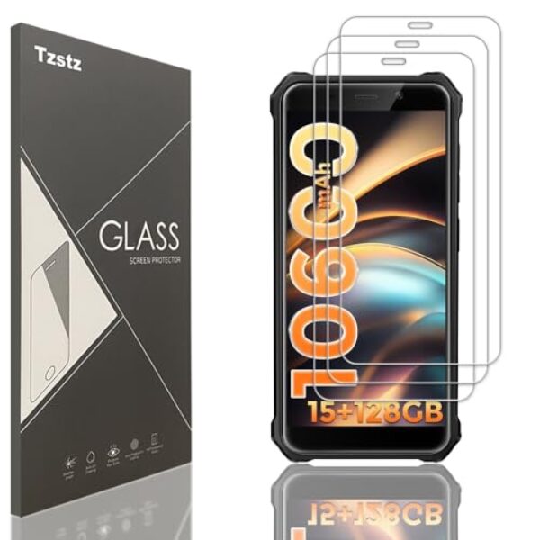 Tzstz Película protetora de tela de vidro temperado com 3 peças para FOSSiBOT F101 / FOSSiBOT F101 Pro 13.8 cm de dureza 9H antirriscos HD