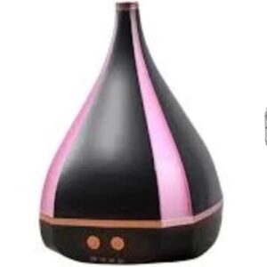 Umidificador Difusor de Neblina LED, Marrom, 400ml, com Iluminação, Timer Programável, Design Moderno, Bivolt, 23x13x13cm, para Ambientes e Aromaterapia