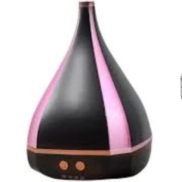 Umidificador Difusor de Neblina LED, Marrom, 400ml, com Iluminação, Timer Programável, Design Moderno, Bivolt, 23x13x13cm, para Ambientes e Aromaterapia