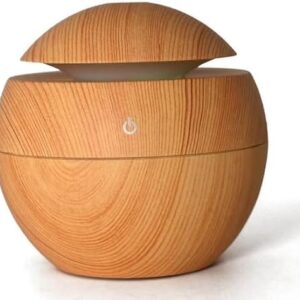 Umidificador Difusor LED 200ml – Aromaterapia e Cromoterapia| Design Moderno para Quartos, Escritórios e Carros | Compacto e Portátil (Marfim)