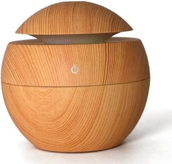 Umidificador Difusor LED 200ml – Aromaterapia e Cromoterapia| Design Moderno para Quartos, Escritórios e Carros | Compacto e Portátil (Marfim)