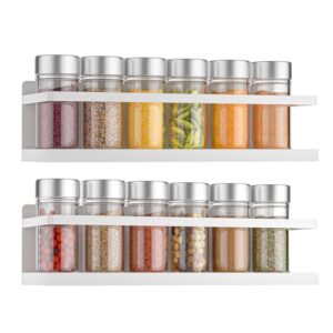 VANPET Suporte magnético para temperos para geladeira, prateleira magnética de geladeira para organizador de especiarias de cozinha, suporte de parede para temperos, organizadores de geladeira e