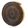 Vedação de fita de lareira, 0,4 x 1/20.3 cm x 299.7 cm Fita de vedação de corda de fibra de vidro autoadesiva para fogões de lareira, resistente ao calor de 550 graus Celsius