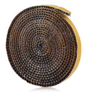 Vedação de fita de lareira, 0,4 x 1/20.3 cm x 299.7 cm Fita de vedação de corda de fibra de vidro autoadesiva para fogões de lareira, resistente ao calor de 550 graus Celsius