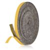 Vedação de fita de lareira, vedação autoadesiva de corda de fibra de vidro de 33/40.6 cm x 1/20.3 cm x 200.7 cm Fita de vedação plana para fogões de lareira, resistente ao calor 550 graus Celsius