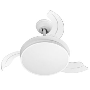 Venti-Delta Ventilador de Teto Inverter Retrátil Led Controle Remoto Bivolt Branco