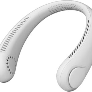 Ventilador de Pescoço Portátil Recarregável 3 Velocidades USB 2000mAh – Silencioso, Leve e Ajustável para Trabalho, Academia e Viagens