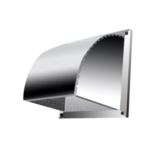 Ventilação de aço inoxidável, tampa de ventilação quadrada com malha protetora para uso prolongado - 30 cm