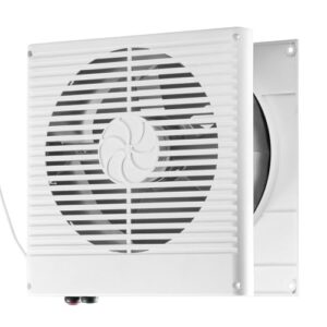 VEVOR Ventilador de sala a sala de 19 cm, ventilador de parede com motor CA e vento ajustável bidirecional, ventilação de 180 CFM, saída de exaustão silenciosa na parede para cozinha, sala de estar e