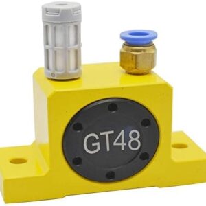 Vibrador de Turbina Pneumática GT48 Silencioso Dourado Industrial para Hopper Golden Silenciador Livre GT-48