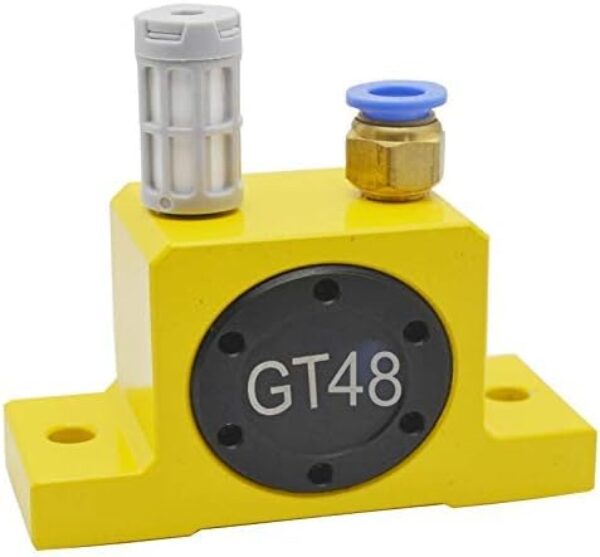 Vibrador de Turbina Pneumática GT48 Silencioso Dourado Industrial para Hopper Golden Silenciador Livre GT-48