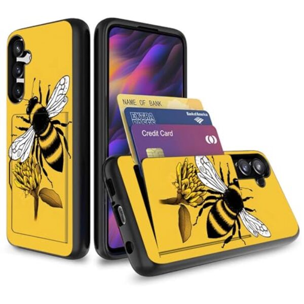 Vobber Capa para Galaxy A16 5G, capa tipo carteira com compartimento oculto para cartão, TPU à prova de choque e policarbonato capa protetora de camada dupla para Samsung Galaxy A16 5G 6,7 polegadas