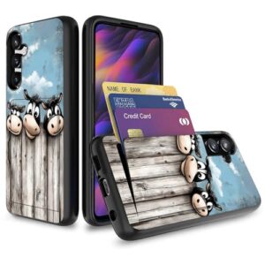Vobber Capa para Galaxy S25 FE, capa tipo carteira escondida com compartimento para cartão à prova de choque TPU e PC capa protetora de camada dupla para Samsung Galaxy S25 FE 6,7 polegadas 2025