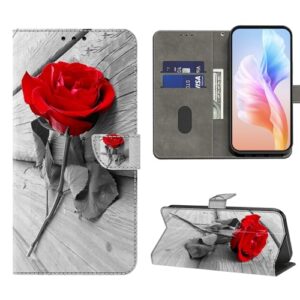 VODEFOX Capa para Samsung Galaxy S21 FE 5G, capa carteira para celular Galaxy S21 FE 5G, linda capa protetora de couro PU flip 3D com suporte de cartão fecho magnético para Galaxy S21 FE 5G - Rosa