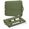 Voova Capa de transporte para laptop 14 15 polegadas compatível com MacBook Air 15 M2/M3/M4 2022-2025, MacBook Pro 15, HP Chromebook 14, capa fina impermeável para computador, verde exército