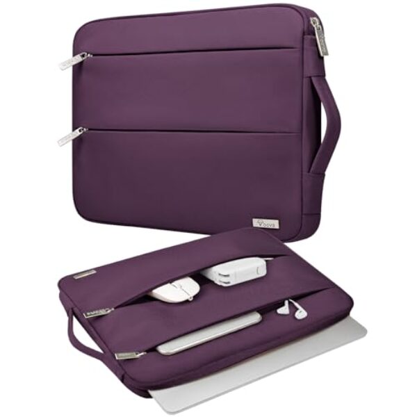 Voova Capa para laptop 15,6 16 polegadas, capa fina para computador compatível com MacBook Pro 15/16, Dell xps 15,15-16 polegadas HP Dell Asus Laptop, roxo escuro