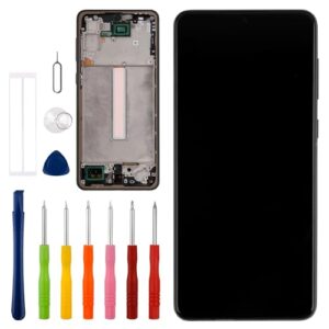 Vvsialeek Novo conjunto de digitalizador de tela LCD sensível ao toque compatível com Samsung Galaxy A33 5G SM-A336E, SM-A336B [6,4 polegadas] com ferramentas de reparo - com bisel
