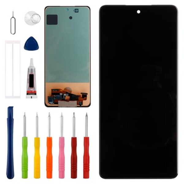 Vvsialeek Novo conjunto de digitalizador de tela LCD sensível ao toque compatível com Samsung Galaxy A72 SM-A725F, SM-A725F/DS [6,7 polegadas] com ferramentas de reparo -