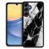WANKBLC Capa compatível com Samsung Galaxy A16, proteção à prova de choque para homens mulheres antiderrapante para Samsung Galaxy A16 Crazy Pattern Marble Stone Art Preto Branco