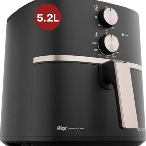WAP Fritadeira Elétrica Air Fryer GRAND FAMILY 5,2 Litros, Temperatura Ajustável, Revestimento Antiaderente, 1500W 127V