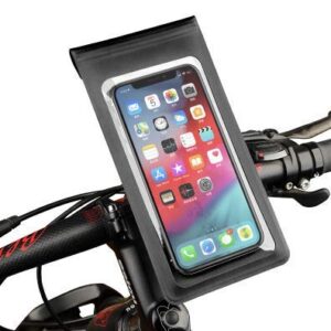 Waterproof Bike Phone Case Holder Mount 360° Rotation Bicycle Handlebar Bag Touch Screen Pouch for iPhone 11 XS Max XR 8, Galaxy S21 FE S22 S20 S10 Note 10 J7 J2, Google Pixel 5/4a/3a, LG G8 G7 ThinQ