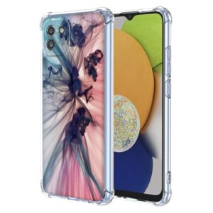 WEIOUHR Capa para celular Galaxy A03 Samsung A03 transparente TPU macio, design de padrão abstrato, resistente a choques e arranhões, capa de telefone leve, para Samsung Galaxy A03 (164) (rosa