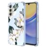 WEIOUHR Capa para Galaxy A15 5G Samsung A15 5G transparente TPU macio design de flor branca, à prova de choque, resistente a arranhões, capa protetora leve, para Samsung Galaxy A15 5G (Magnólia)
