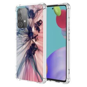 WEIOUHR Capa para Galaxy A72 4G Samsung A72 4G Transparente TPU Macio Design Padrão Abstrato, Resistente a Choques Capa Protetora Leve, para Samsung Galaxy A72 4G (Azul Escuro Rosa)