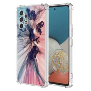 WEIOUHR Capa para Galaxy A73 5G Samsung A73 5G Transparente TPU Macio Design Padrão Abstrato, Resistente a Choques Capa Protetora Leve, para Samsung Galaxy A73 5G (Azul Escuro Rosa)