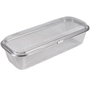 WHBDGP Cesta de lava-louças, cesta de talheres de aço inoxidável, cesta de utensílios de lava-louças de substituição, cesta retangular de dreno de malha para lava-louças para itens pequenos de cozinha