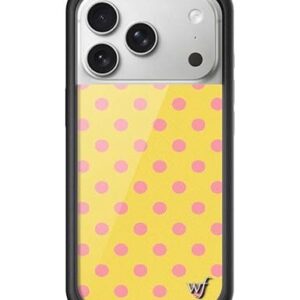 Wildflower Capas - Compatível com Apple iPhone 17 Pro | Amortecedor preto protetor, certificado de teste de queda de 1,2 m, pequenas empresas de propriedade feminina | Pontos estéticos modernos fofos