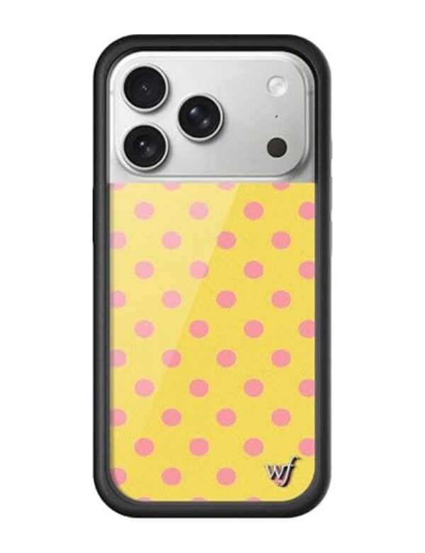 Wildflower Capas - Compatível com Apple iPhone 17 Pro | Amortecedor preto protetor, certificado de teste de queda de 1,2 m, pequenas empresas de propriedade feminina | Pontos estéticos modernos fofos