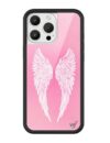 Wildflower Capas - Compatível com iPhone 16 Pro Max | Amortecedor preto protetor, certificado de teste de queda de 1,2 m, pequenas empresas de propriedade feminina | Angel Baby - rosa pêssego branco
