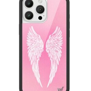 Wildflower Capas - Compatível com iPhone 16 Pro Max | Amortecedor preto protetor, certificado de teste de queda de 1,2 m, pequenas empresas de propriedade feminina | Angel Baby - rosa pêssego branco