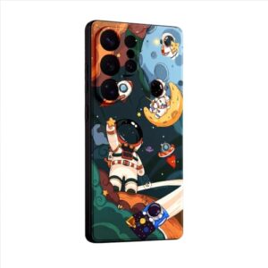 WOFOLE Capa de telefone astronauta para Samsung Galaxy S25 Ultra capa para meninos meninas desenho fofo foguete design estética à prova de choque designer legal compatível com Samsung Galaxy S25 Ultra