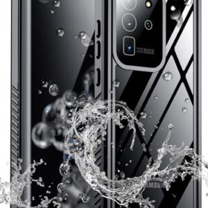 xiwxi Capa à prova d'água para Samsung Galaxy S20 Ultra, [capa subaquática IPX8] [corpo inteiro à prova de choque e à prova de queda militar] Protetor de tela integrado de qualidade de som nítido para