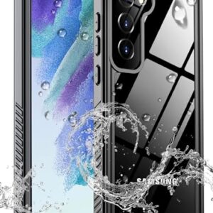 xiwxi Capa à prova d'água para Samsung Galaxy S21 FE, [capa subaquática IPX8] [corpo inteiro à prova de choque e militar à prova de quedas] Protetor de tela integrado de qualidade de som transparente