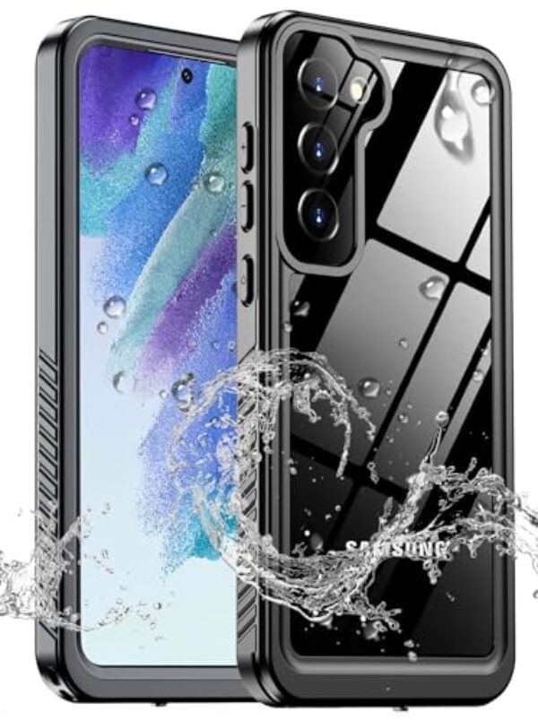 xiwxi Capa à prova d'água para Samsung Galaxy S21 FE, [capa subaquática IPX8] [corpo inteiro à prova de choque e militar à prova de quedas] Protetor de tela integrado de qualidade de som transparente